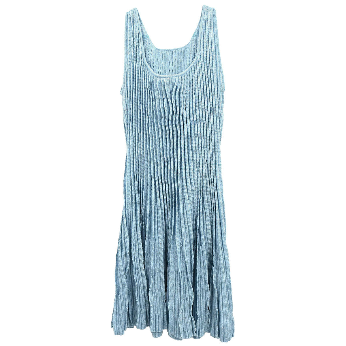 Chanel 2013 Knit Sleeveless Dress Light Blue #36