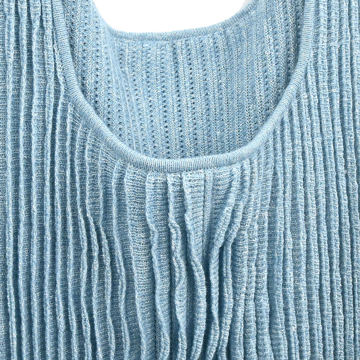 Chanel 2013 Knit Sleeveless Dress Light Blue #36