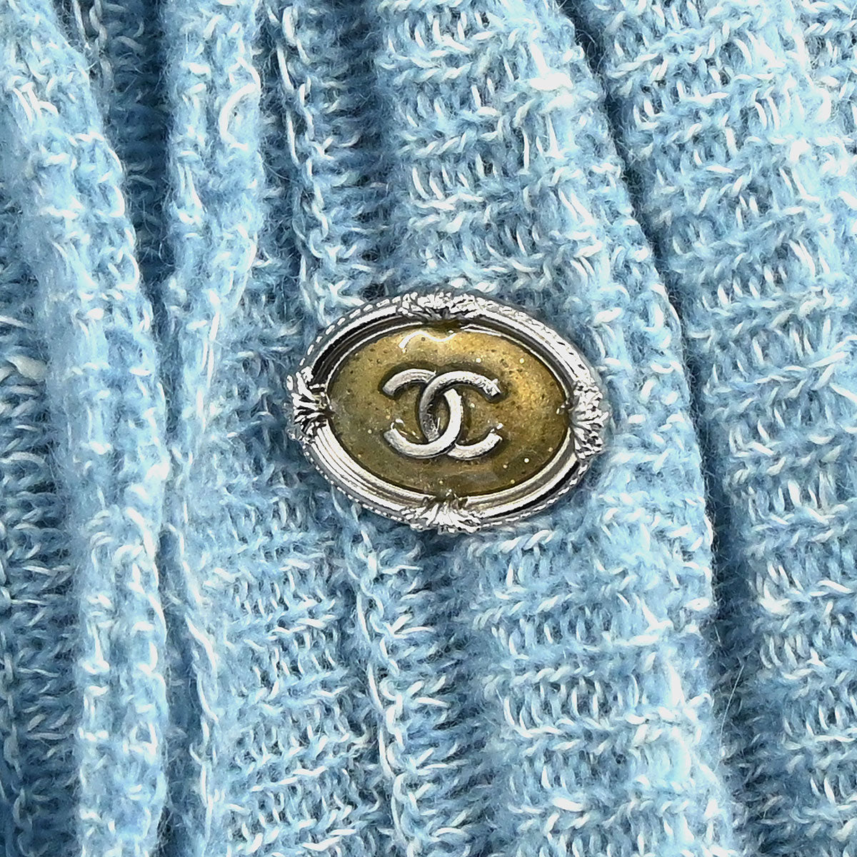 Chanel 2013 Knit Sleeveless Dress Light Blue #36