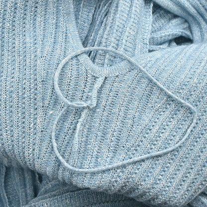 Chanel 2013 Knit Sleeveless Dress Light Blue #36
