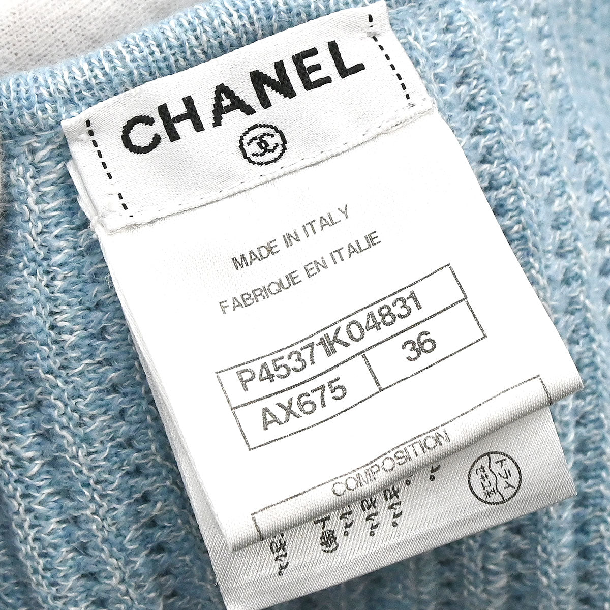 Chanel 2013 Knit Sleeveless Dress Light Blue #36