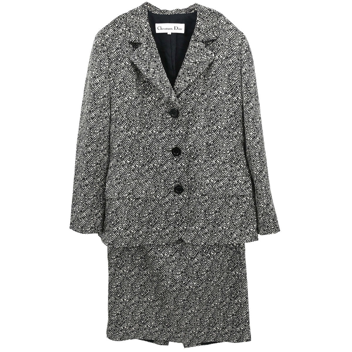 Christian Dior Setup Suit Jacket Skirt Black #40–42