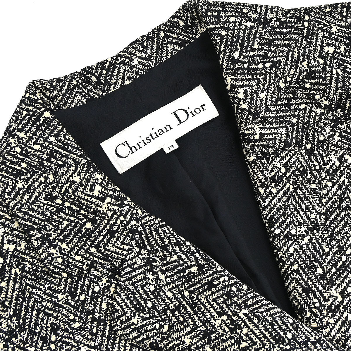 Christian Dior Setup Suit Jacket Skirt Black #40–42