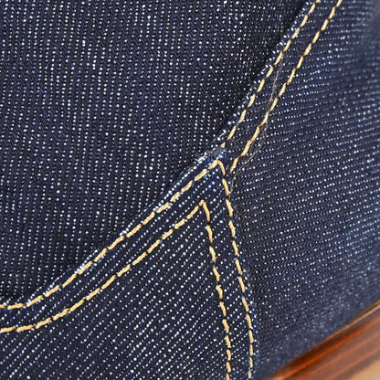 Chanel * Boots Shoes Denim Indigo Shoes #38 1/2