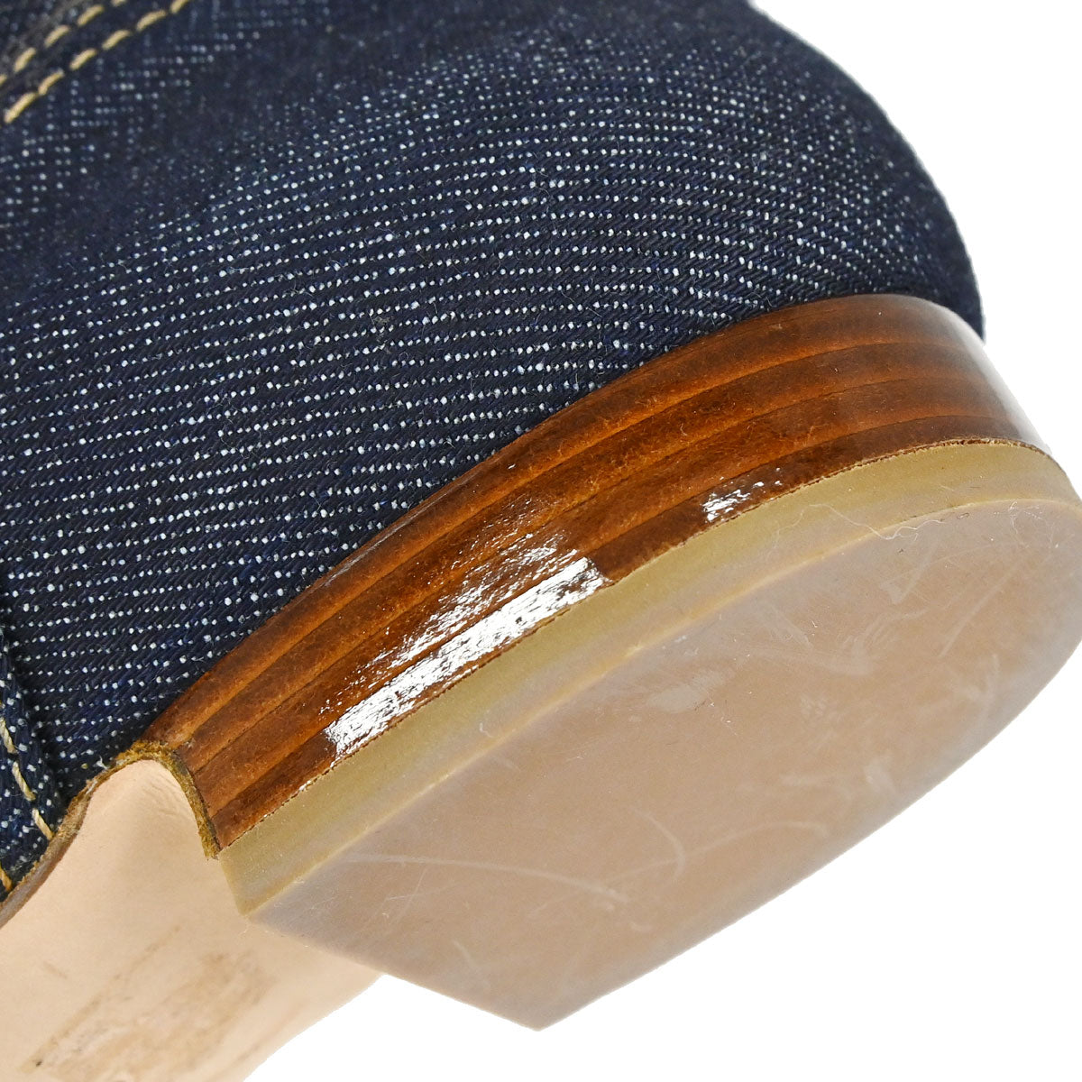 Chanel * Boots Shoes Denim Indigo Shoes #38 1/2