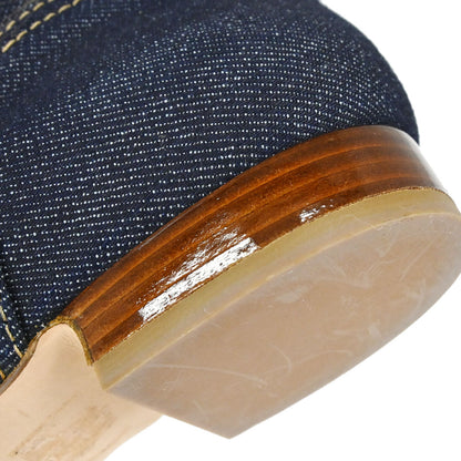 Chanel * Boots Shoes Denim Indigo Shoes #38 1/2