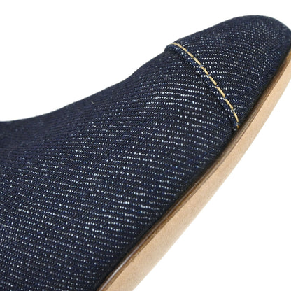 Chanel * Boots Shoes Denim Indigo Shoes #38 1/2