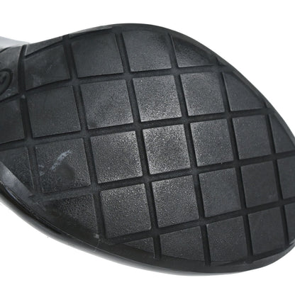 Chanel * Sock Boots Shoes Black Light Gray Shoes #38 1/2