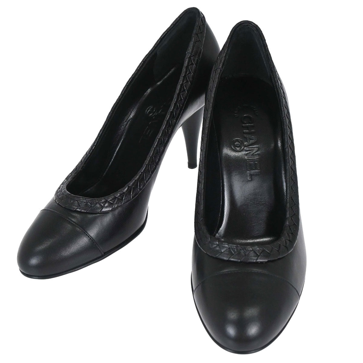 Chanel * Pumps Shoes Black Shoes #36