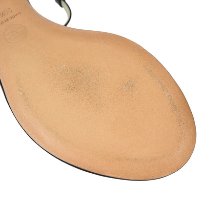 Chanel * Sandals Shoes Black Shoes #36 1/2
