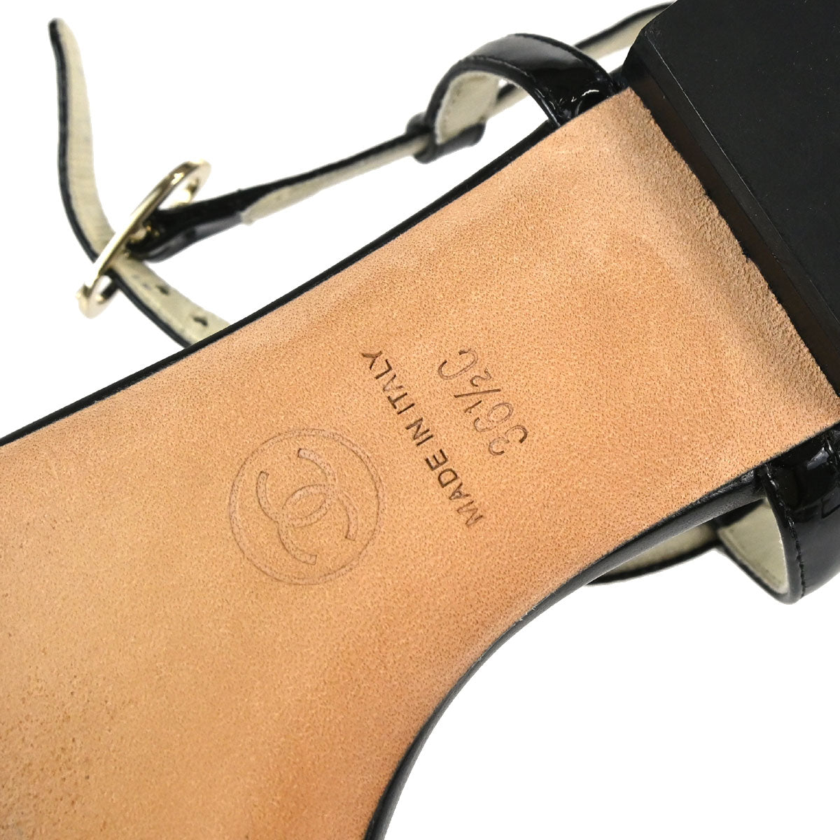 Chanel * Sandals Shoes Black Shoes #36 1/2