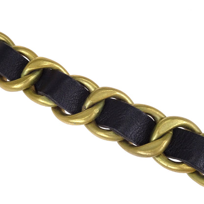 Chanel Chain Belt Medallion Gold Black 94P Small Good
