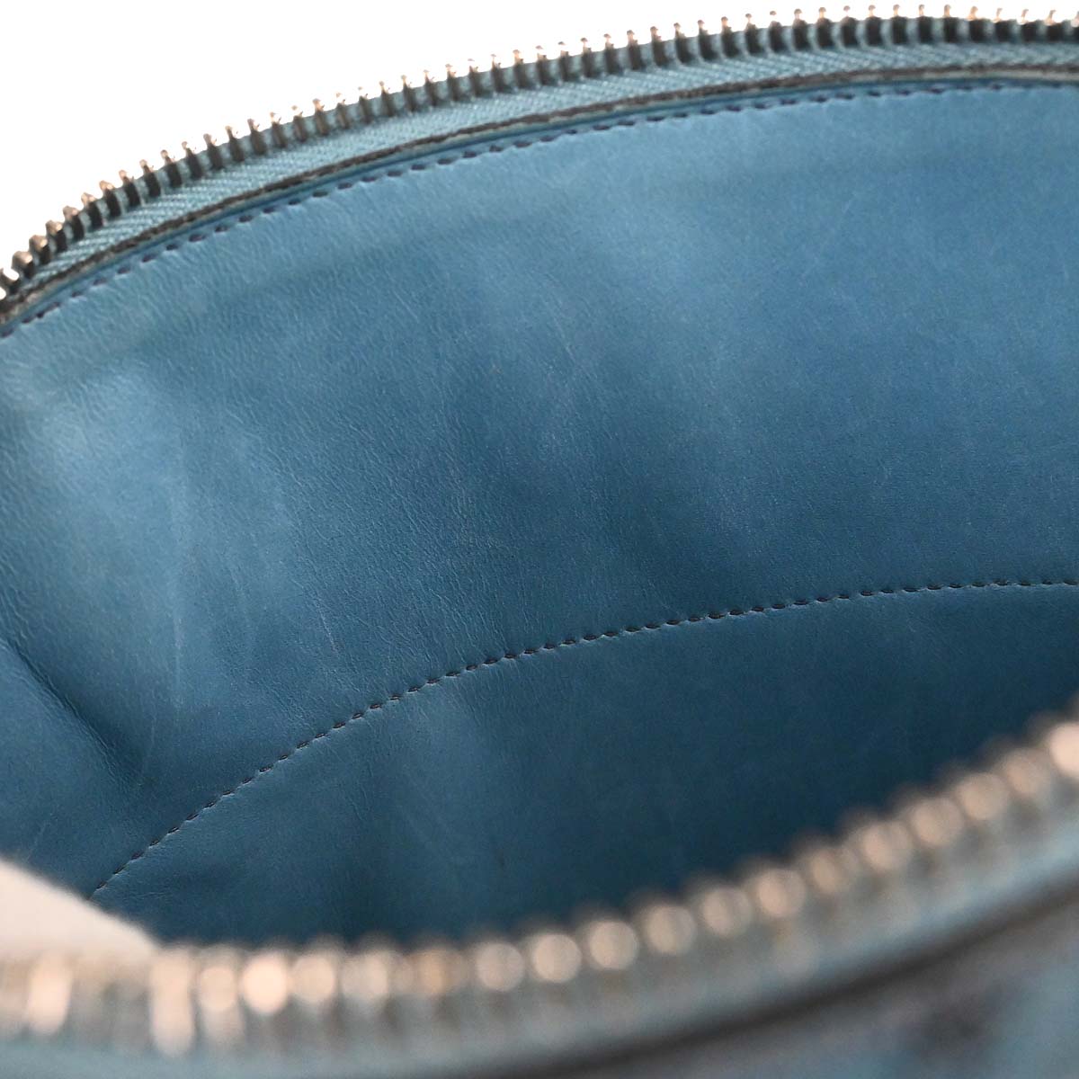 Hermes * Blue Jean Ostrich Bolide 27 2way Shoulder Handbag