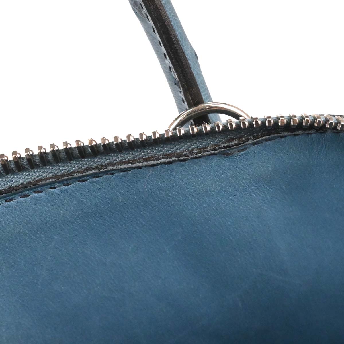 Hermes * Blue Jean Ostrich Bolide 27 2way Shoulder Handbag