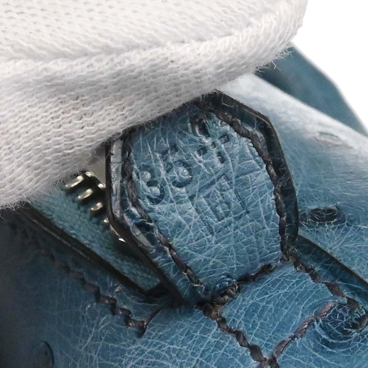 Hermes * Blue Jean Ostrich Bolide 27 2way Shoulder Handbag