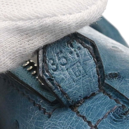 Hermes * Blue Jean Ostrich Bolide 27 2way Shoulder Handbag