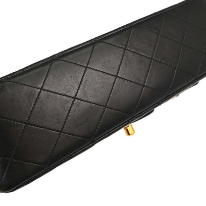 Chanel 1996-1997 Black Lambskin Medium Classic Double Flap Shoulder Bag