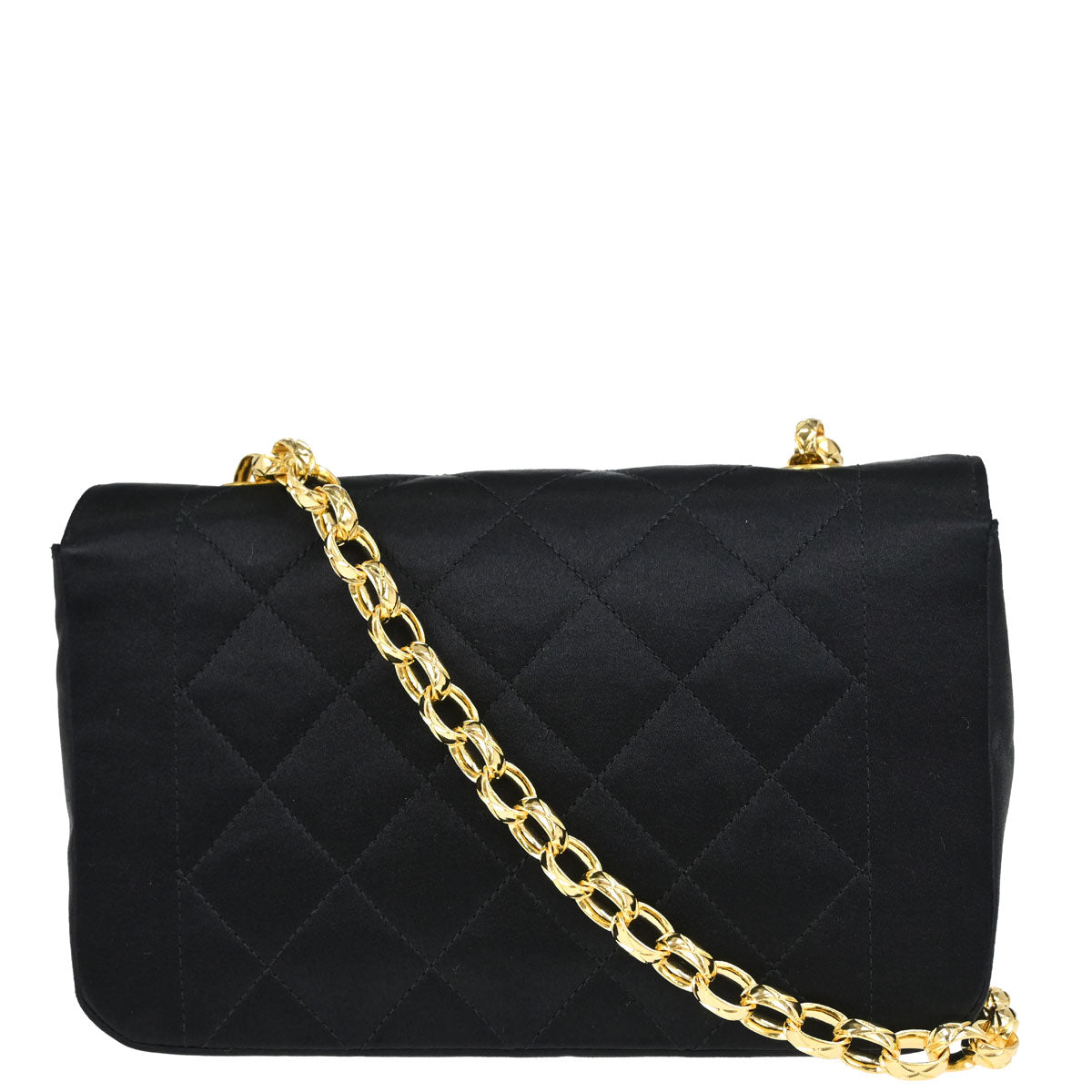 Chanel Black Satin Mini Diana Shoulder Bag