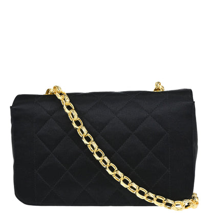 Chanel Black Satin Mini Diana Shoulder Bag