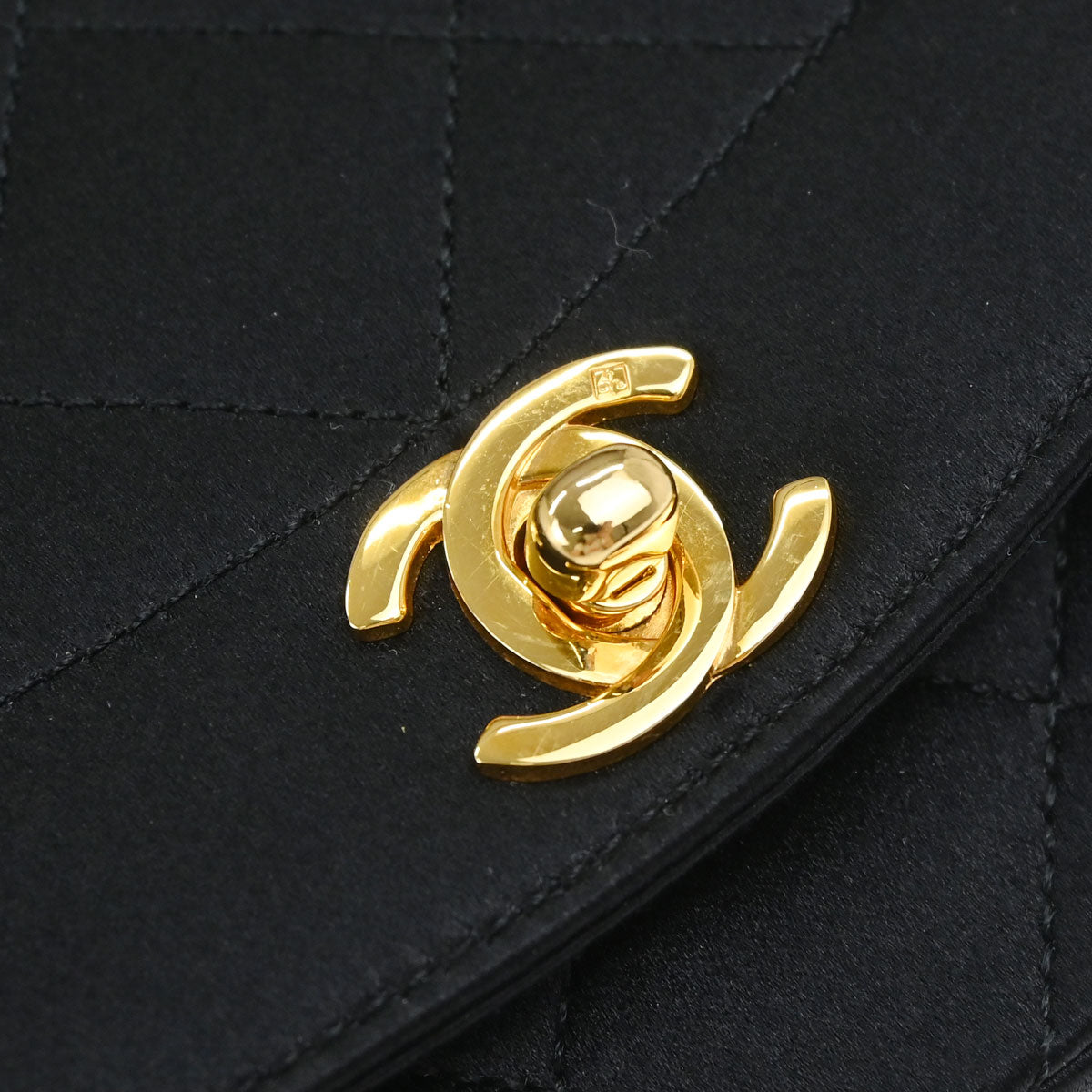 Chanel Black Satin Mini Diana Shoulder Bag