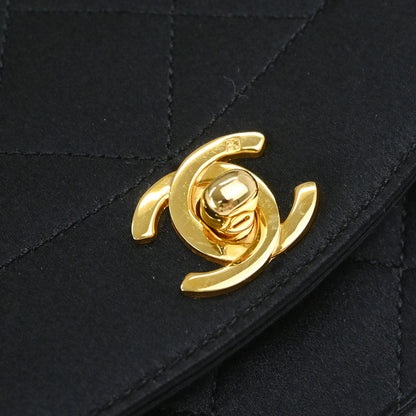 Chanel Black Satin Mini Diana Shoulder Bag