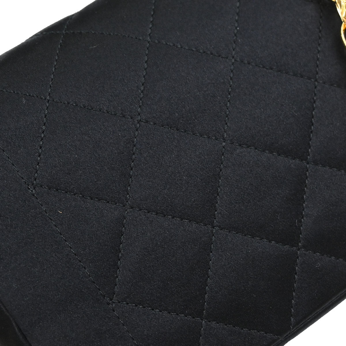 Chanel Black Satin Mini Diana Shoulder Bag