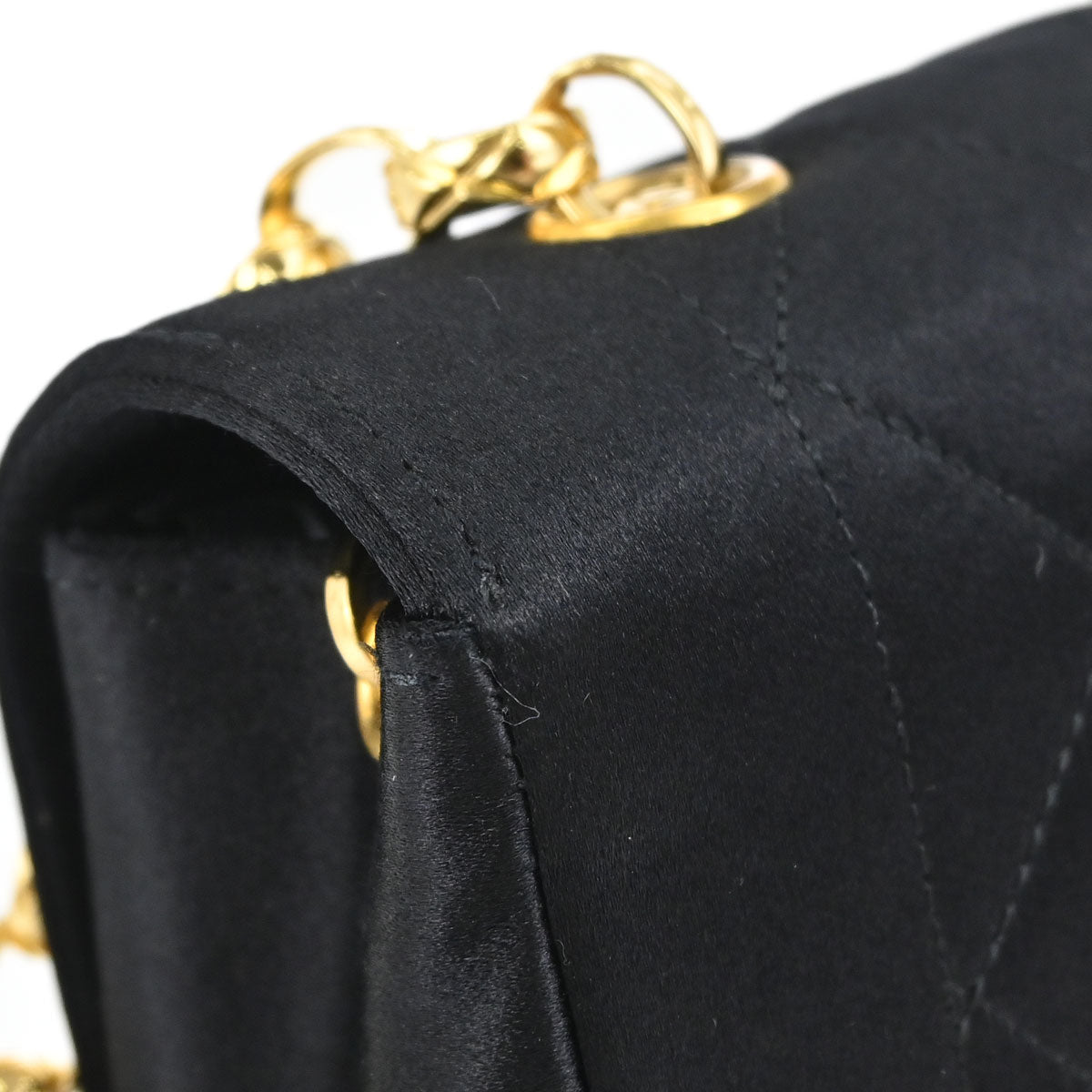 Chanel Black Satin Mini Diana Shoulder Bag