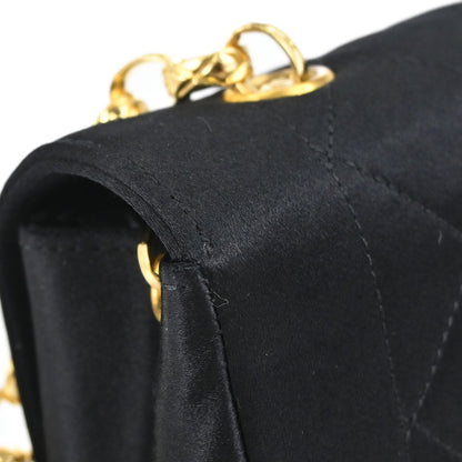 Chanel Black Satin Mini Diana Shoulder Bag