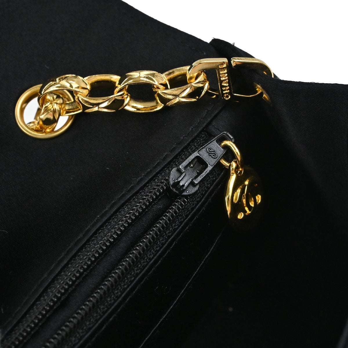 Chanel Black Satin Mini Diana Shoulder Bag