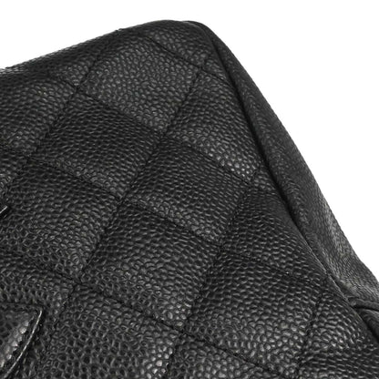 Chanel 2005-2006 Black Caviar Skin Petite Timeless Tote PTT Chain Handbag