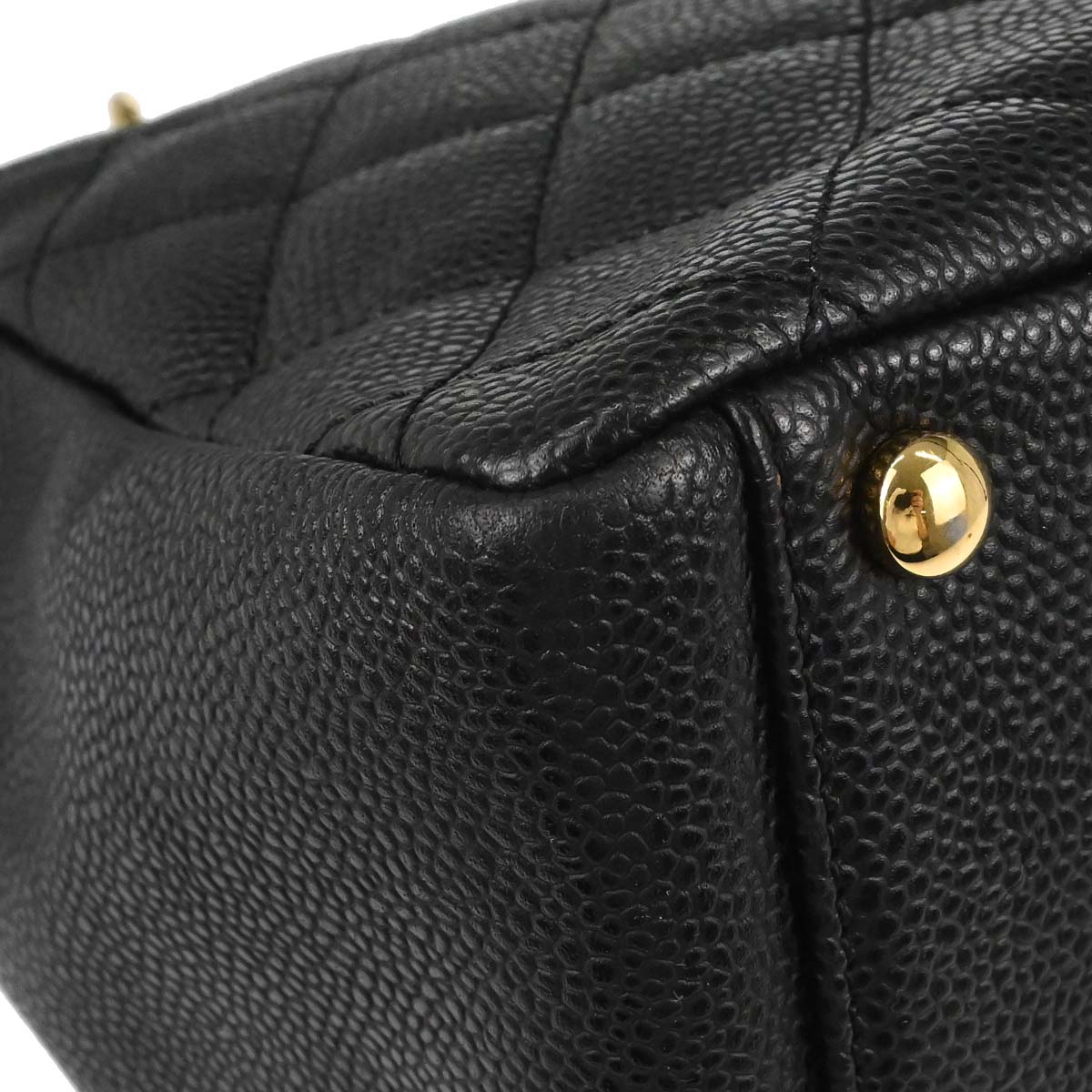 Chanel 2005-2006 Black Caviar Skin Petite Timeless Tote PTT Chain Handbag
