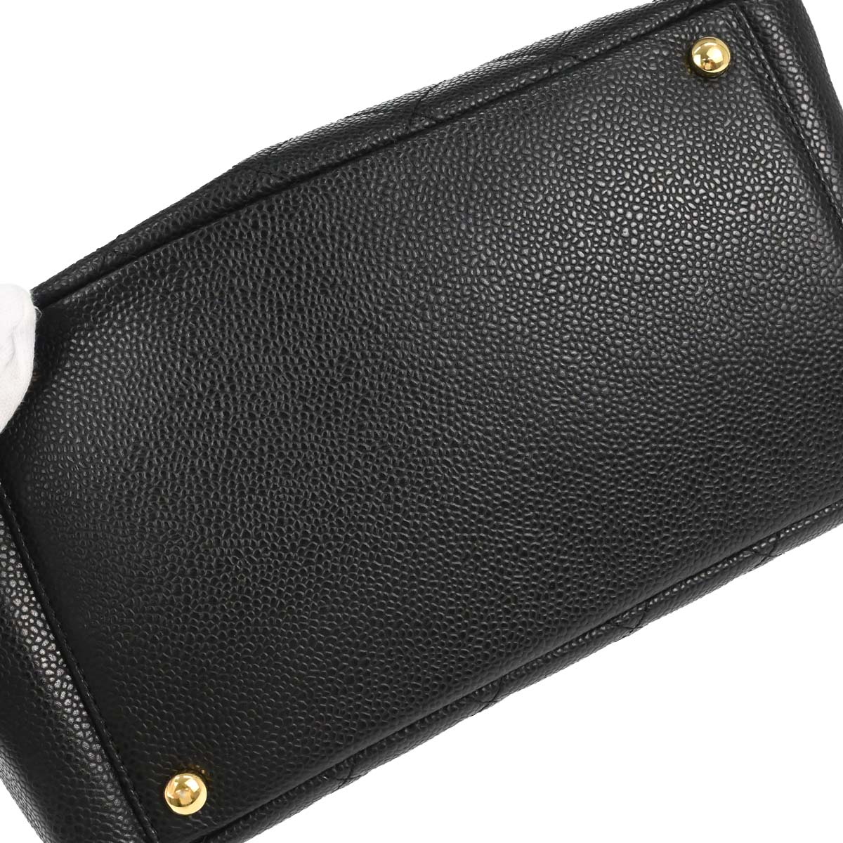 Chanel 2005-2006 Black Caviar Skin Petite Timeless Tote PTT Chain Handbag