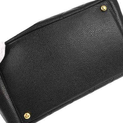 Chanel 2005-2006 Black Caviar Skin Petite Timeless Tote PTT Chain Handbag