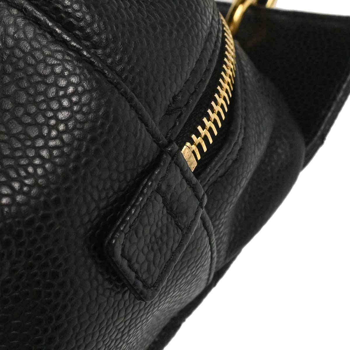 Chanel 2005-2006 Black Caviar Skin Petite Timeless Tote PTT Chain Handbag