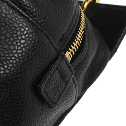 Chanel 2005-2006 Black Caviar Skin Petite Timeless Tote PTT Chain Handbag
