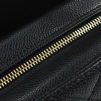 Chanel 2005-2006 Black Caviar Skin Petite Timeless Tote PTT Chain Handbag