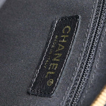 Chanel 2005-2006 Black Caviar Skin Petite Timeless Tote PTT Chain Handbag