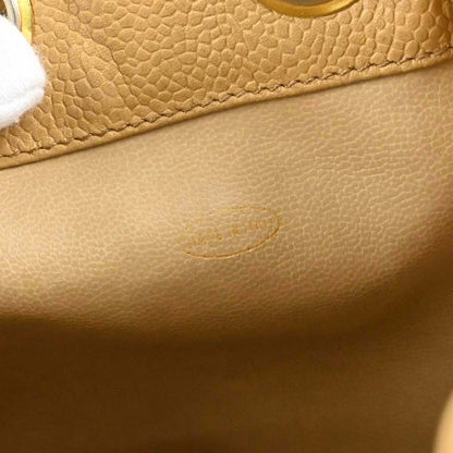 Chanel 1991-1994 Beige Caviar Skin Triple CC Drawstring Shoulder Bag