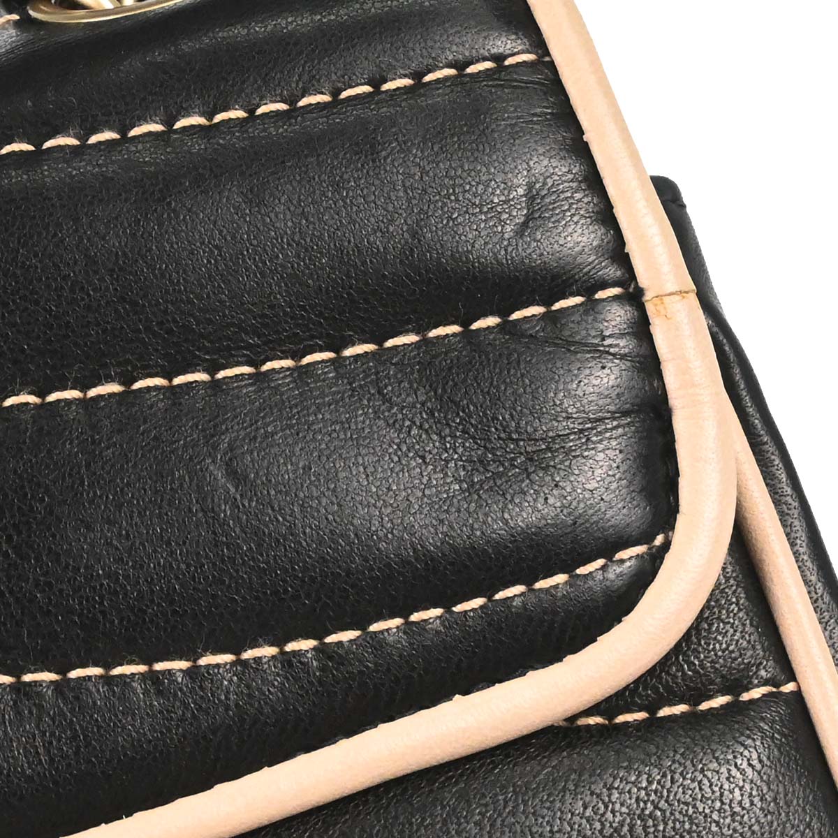 Chanel 2003-2004 Black Lambskin Chevron Single Flap Shoulder Bag