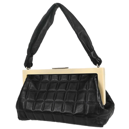 Chanel 2002-2003 Black Lambskin Choco Bar Handbag