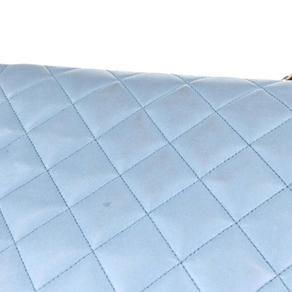 Chanel 1991-1994 Light Blue Lambskin Medium Diana Shoulder Bag
