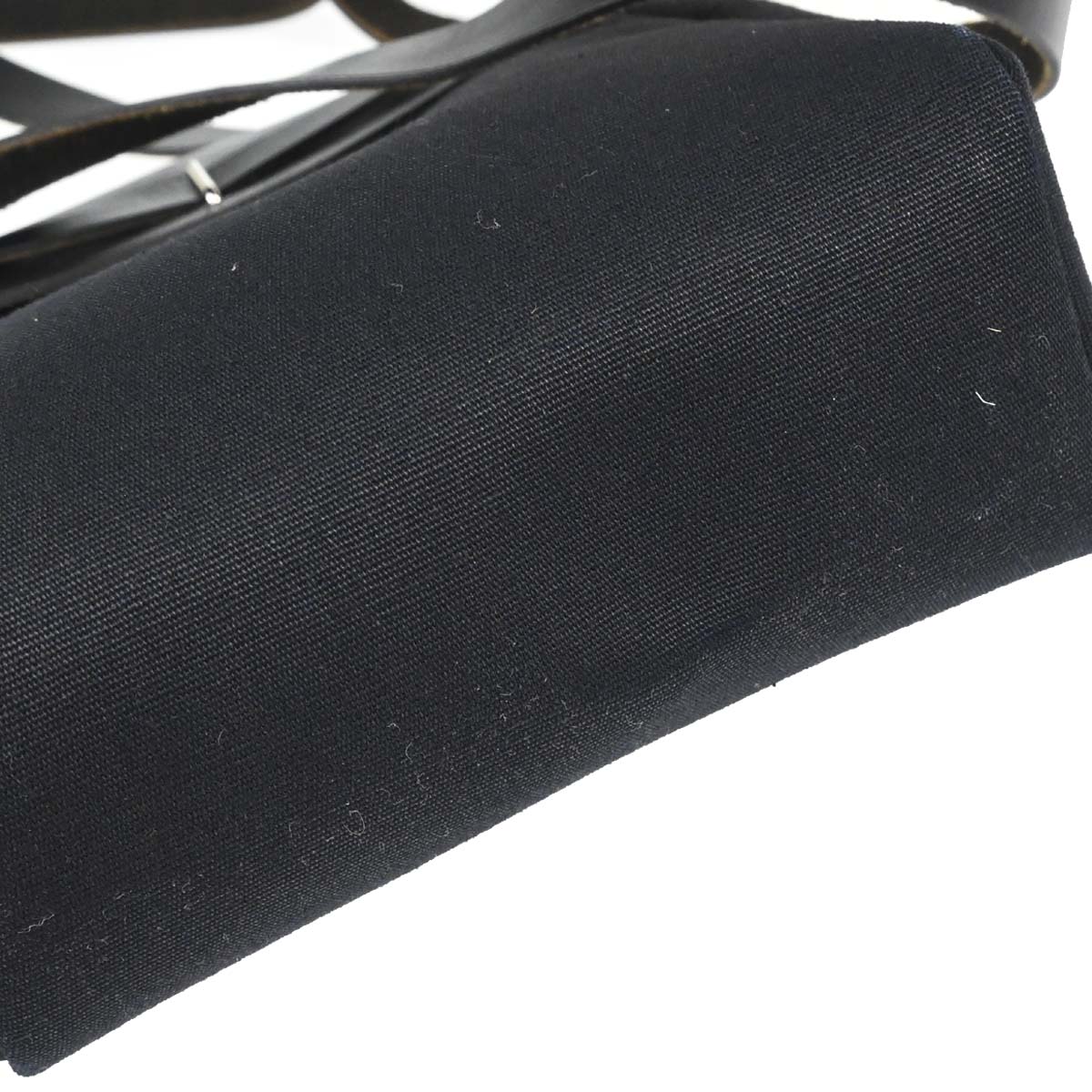 Hermes Black Natural Toile Officier GM Herbag TPM 2 in 1 Shoulder Bag