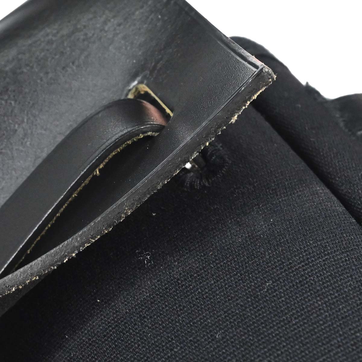 Hermes Black Natural Toile Officier GM Herbag TPM 2 in 1 Shoulder Bag