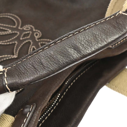 Loewe * Brown Leather Anagram 2way Shoulder Tote Bag