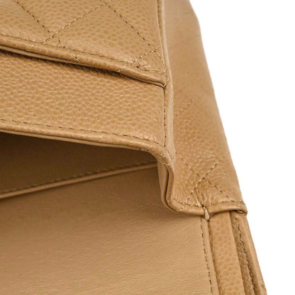 Chanel 2005-2006 Beige Caviar Skin Medium Classic Double Flap Shoulder Bag