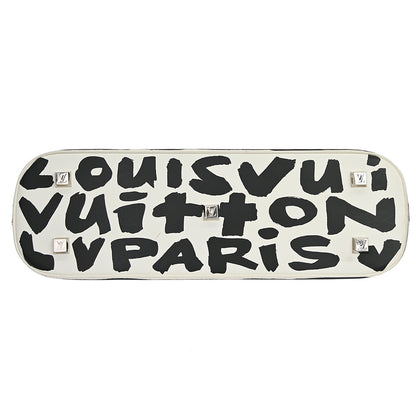 Louis Vuitton 2001 Black Graffiti Alma Horizontal Handbag M92175