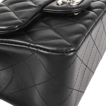 Chanel Black Lambskin Mini Classic Square Flap Shoulder Bag 17