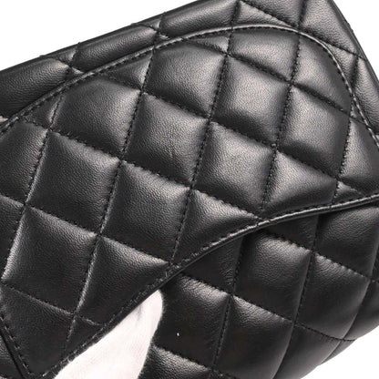 Chanel Black Lambskin Mini Classic Square Flap Shoulder Bag 17