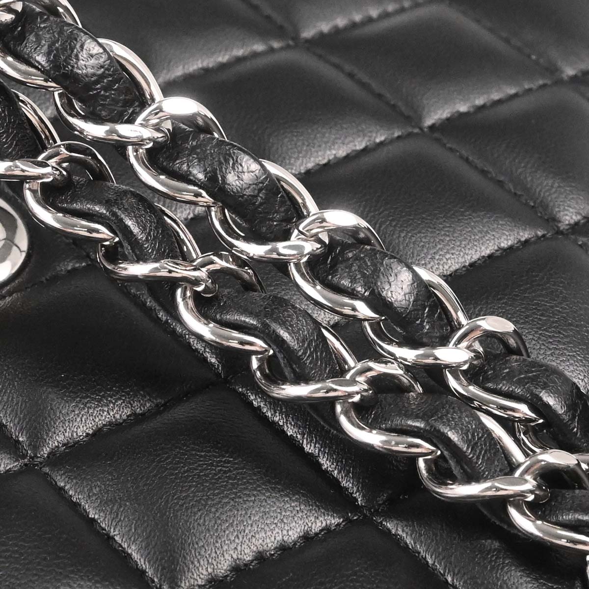 Chanel Black Lambskin Mini Classic Square Flap Shoulder Bag 17