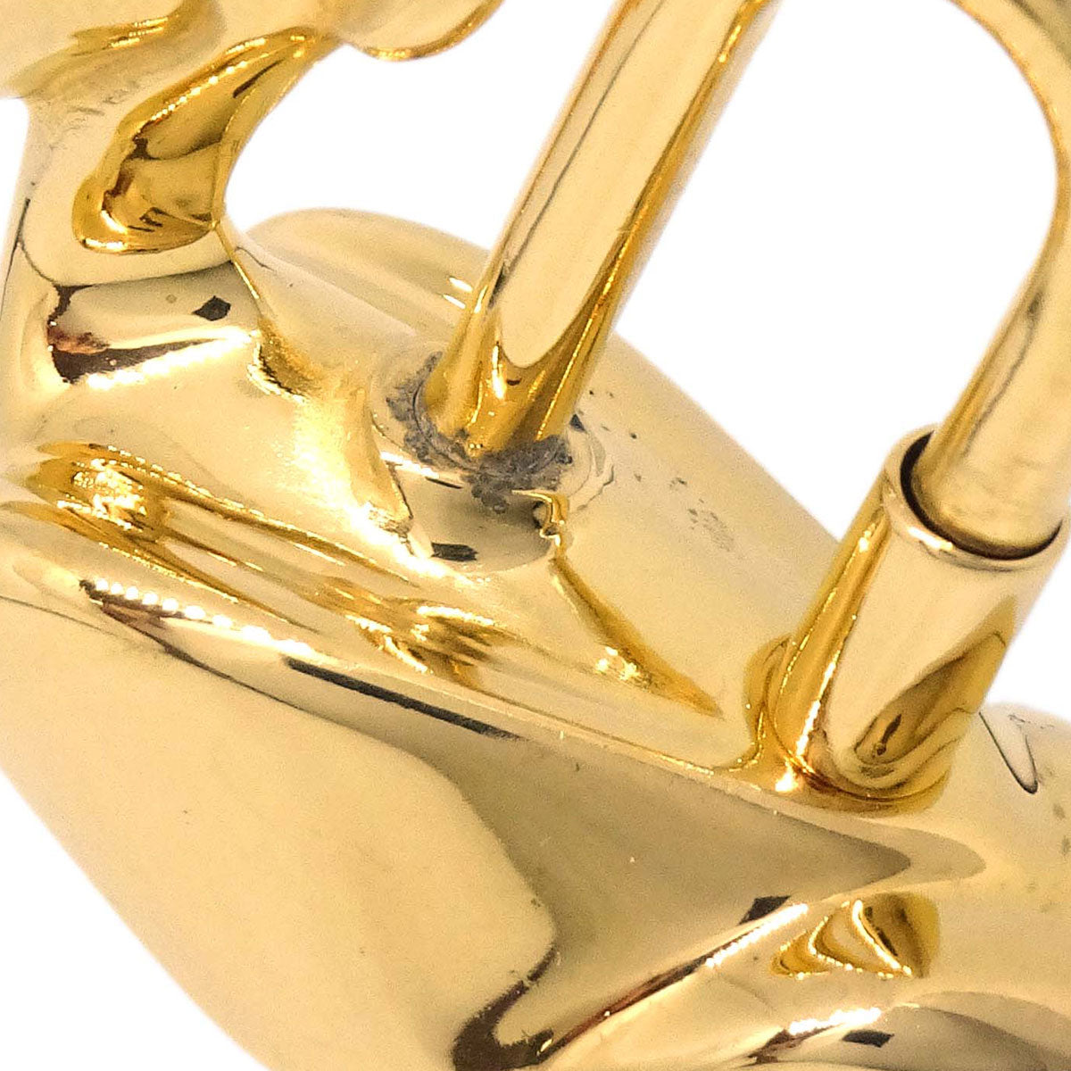 Hermes Pelican Motif 1992 Limited Cadena Padlock Gold Bag Charm